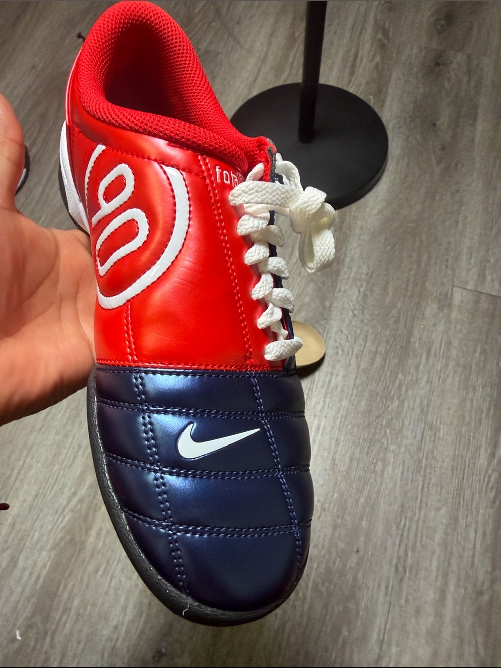 Nike Kids Red and Navy Athletic Soccer Shoe